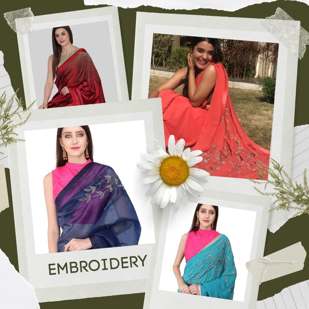 Embroidery Saree