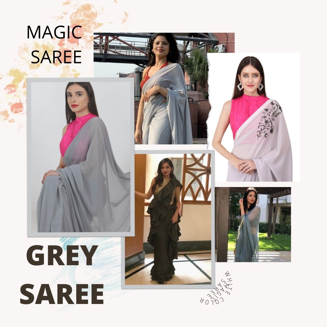 Grey Saree