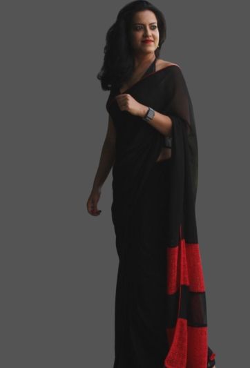 Black Red Magic Saree