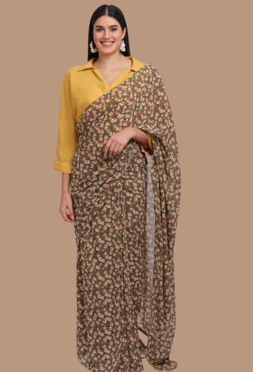 Stitched Saree Trending Animal Print Magic Saree 683