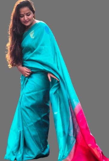 Sea Green Silk Magic Saree 620