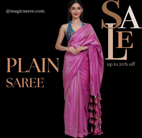 Plain saree