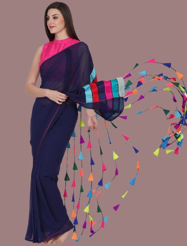 Tassel Stitched Saree