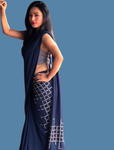  Blue Saree