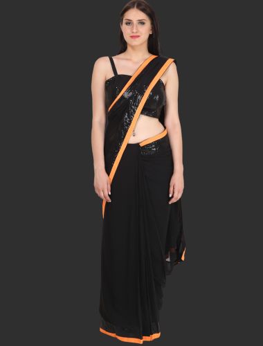 Black  Saree