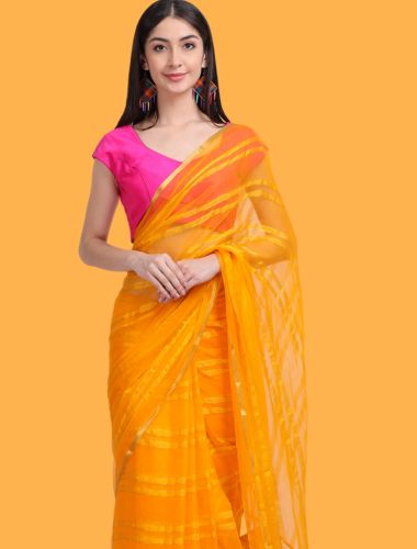 orange Saree